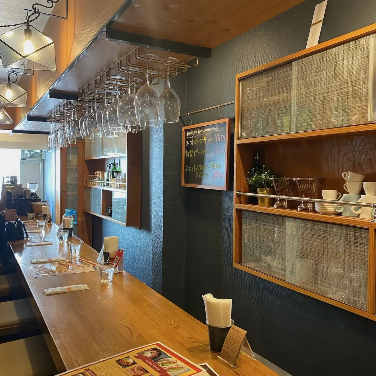 カフェ「ソリッソ」のカウンター