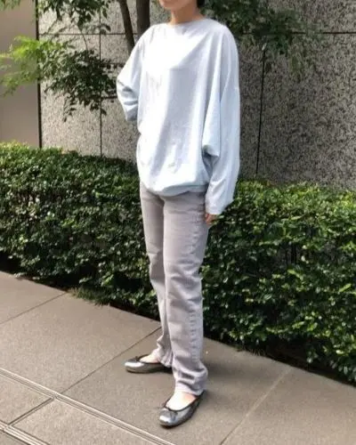 GALLARDAGALANTE×eclat ジャージードルマンブラウス ￥16,500