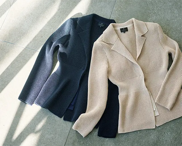 ライフスタイルにフィットするニットジャケット