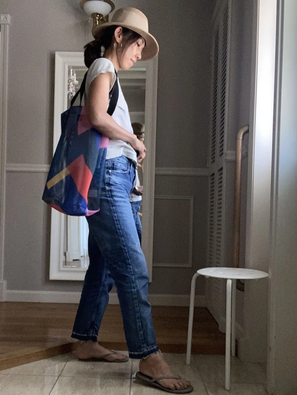 デニムアレンジ×Tシャツ　ご近所コーデの画像_1