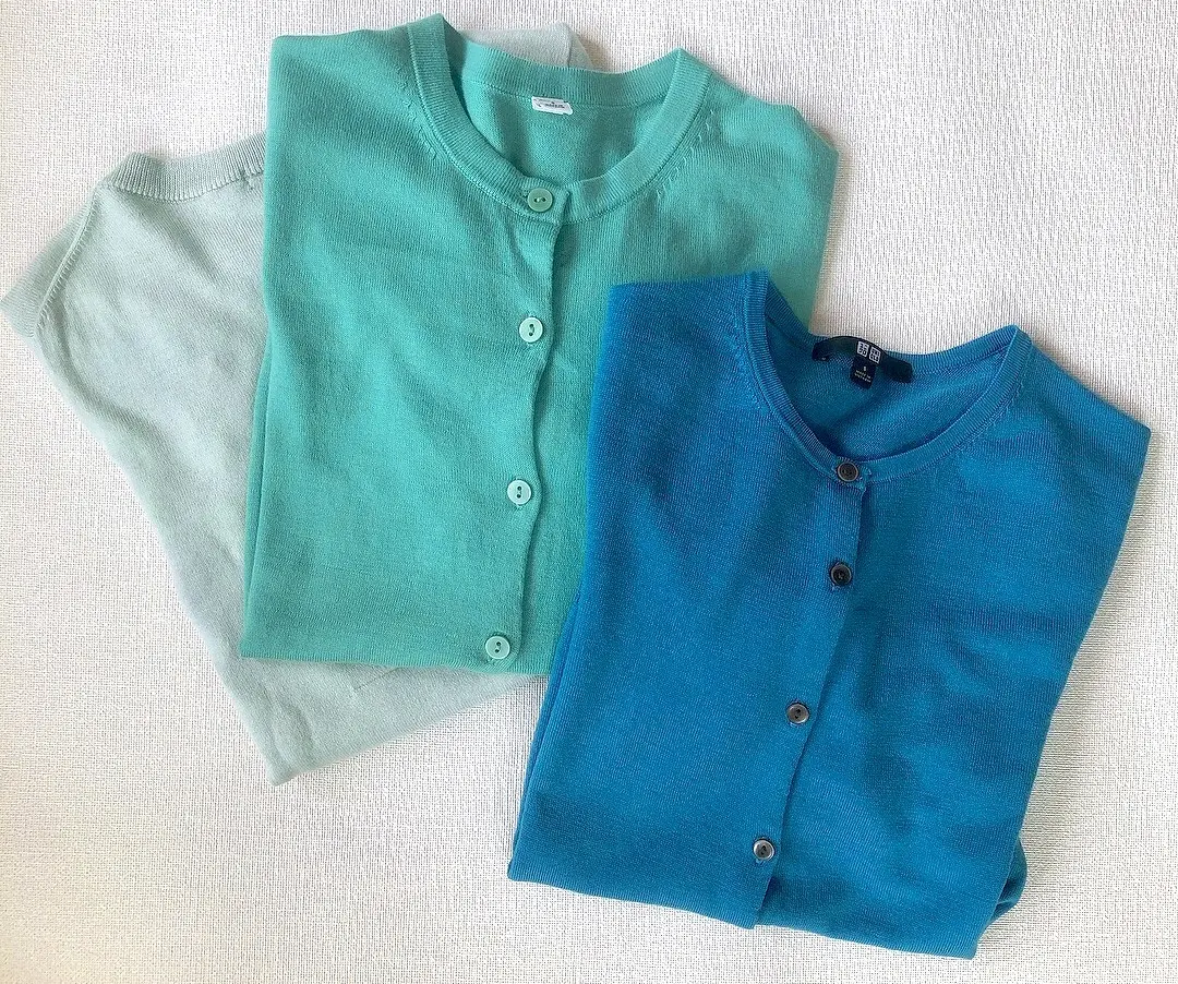 カーディガン　ブルー系