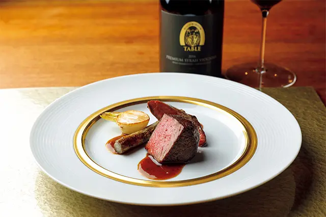 蝦夷鹿のロースト。