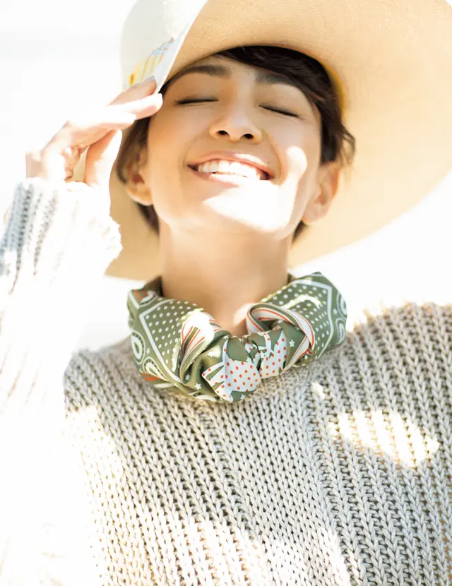 シルクバンダナコーデのRINA