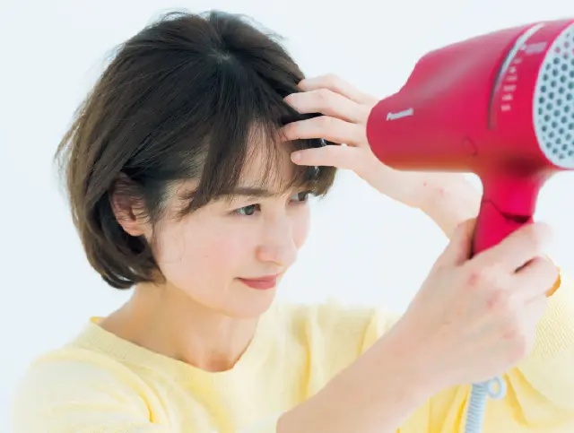 分け目をぼかしつつ