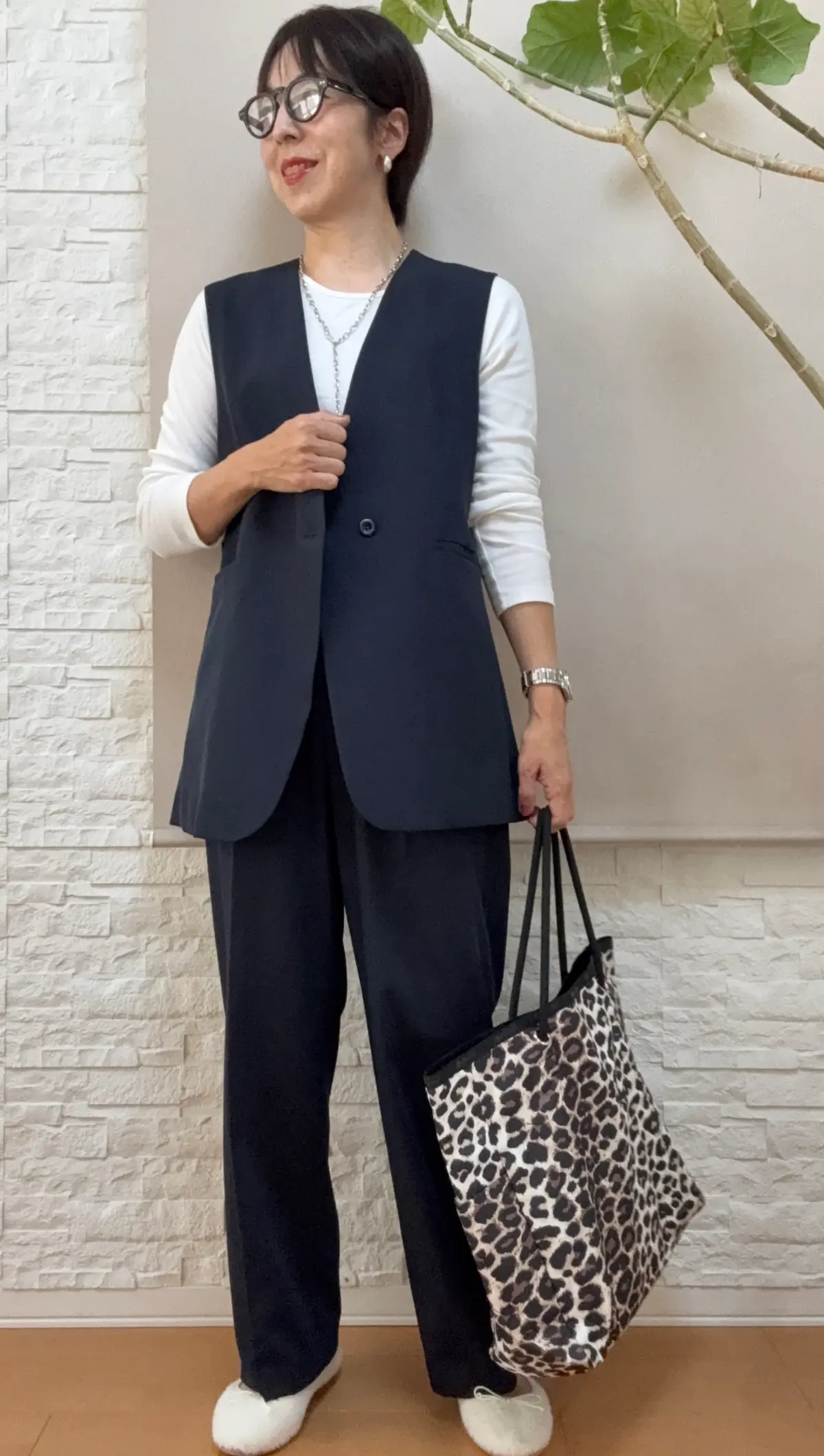 レスポートサック　UNIQLO　パンツスタイル　プチプラファッション　プチプラコーデ