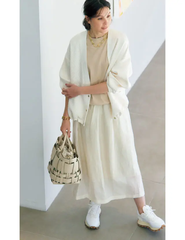 ロンハーマンの透け感スカートの田沢美亜