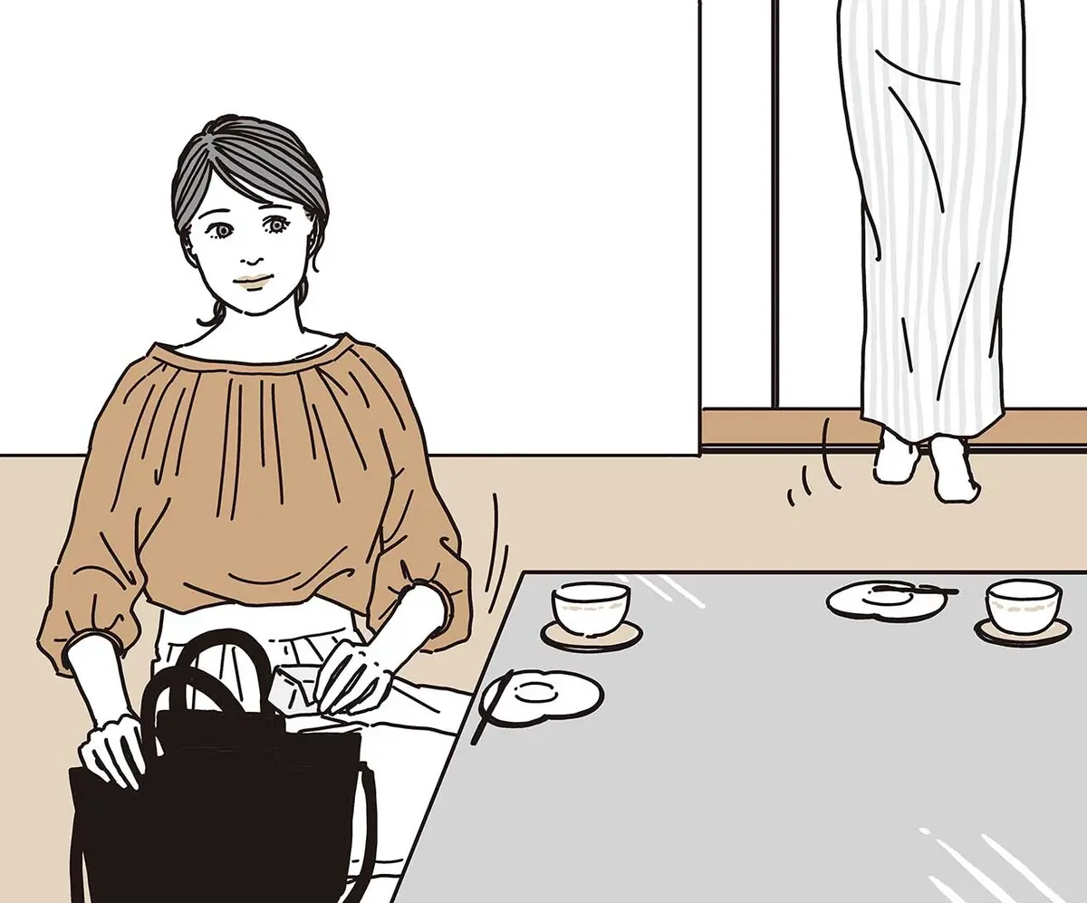 食べきれないお菓子は 懐紙に包んで持ち帰る