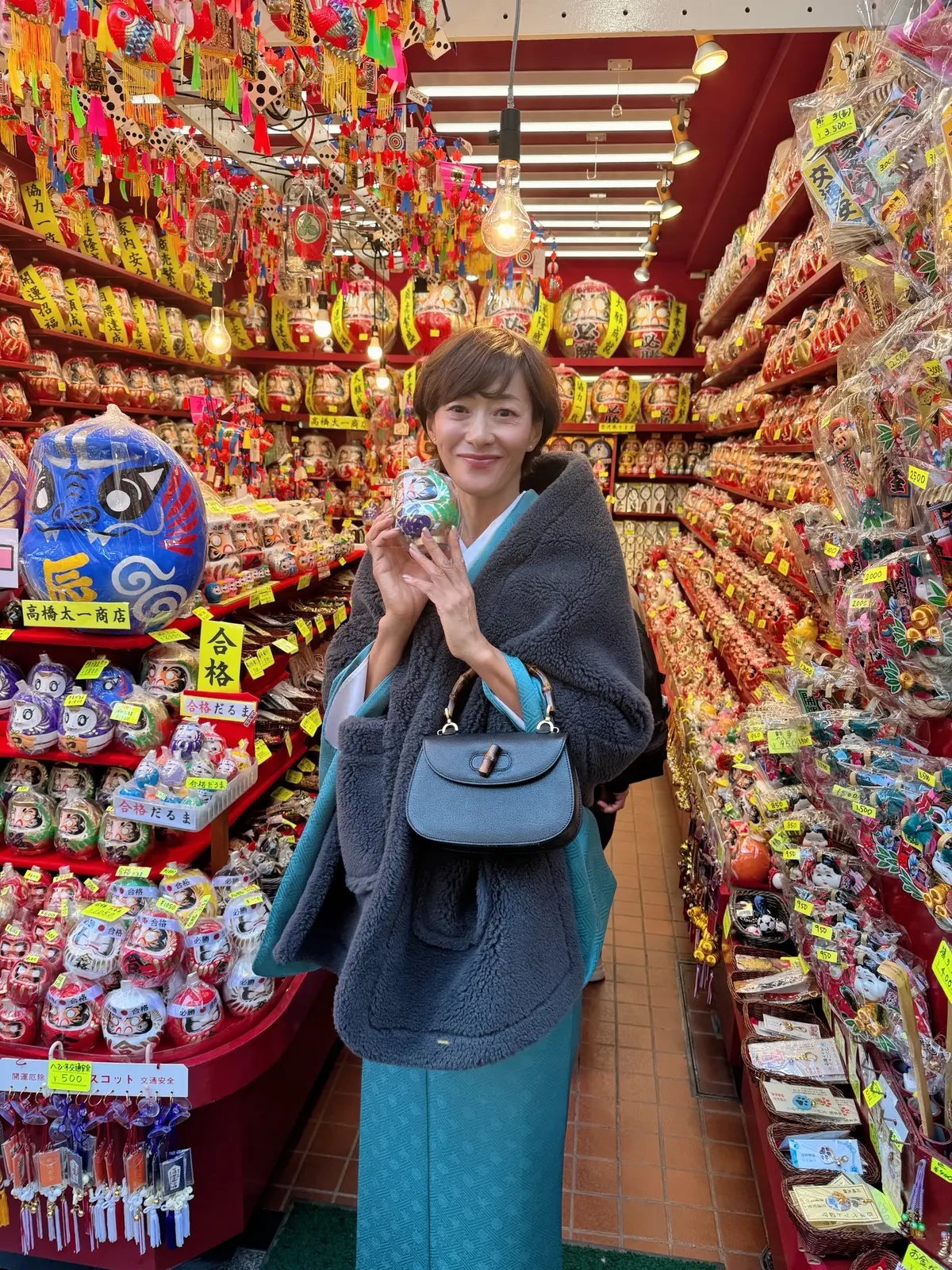 お気に入りの着物で初詣の画像_4