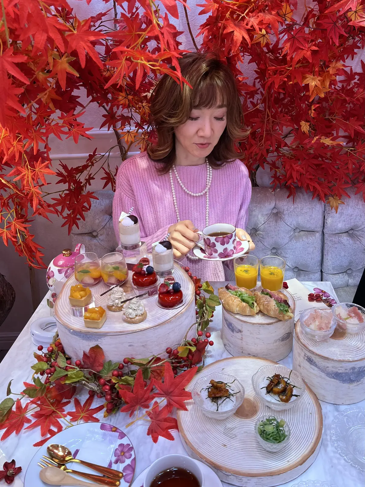 紅葉の中でアフタヌーンティー♪＆お花屋さの画像_3