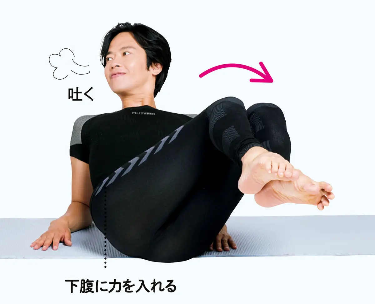 OurAge×Webエクラ　腰を左にひねって、同時に顔を右に向ける