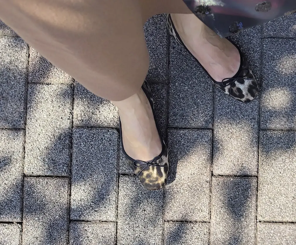 TRE DUE NOVE　レオパードバレエシューズ　ユニクロ　ウォッシャブルミラノリブフレアスカート