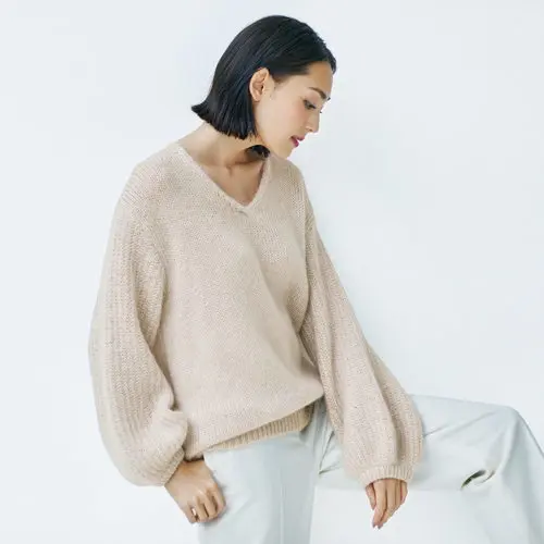 E by éclat シルク混モヘアニットチュニック