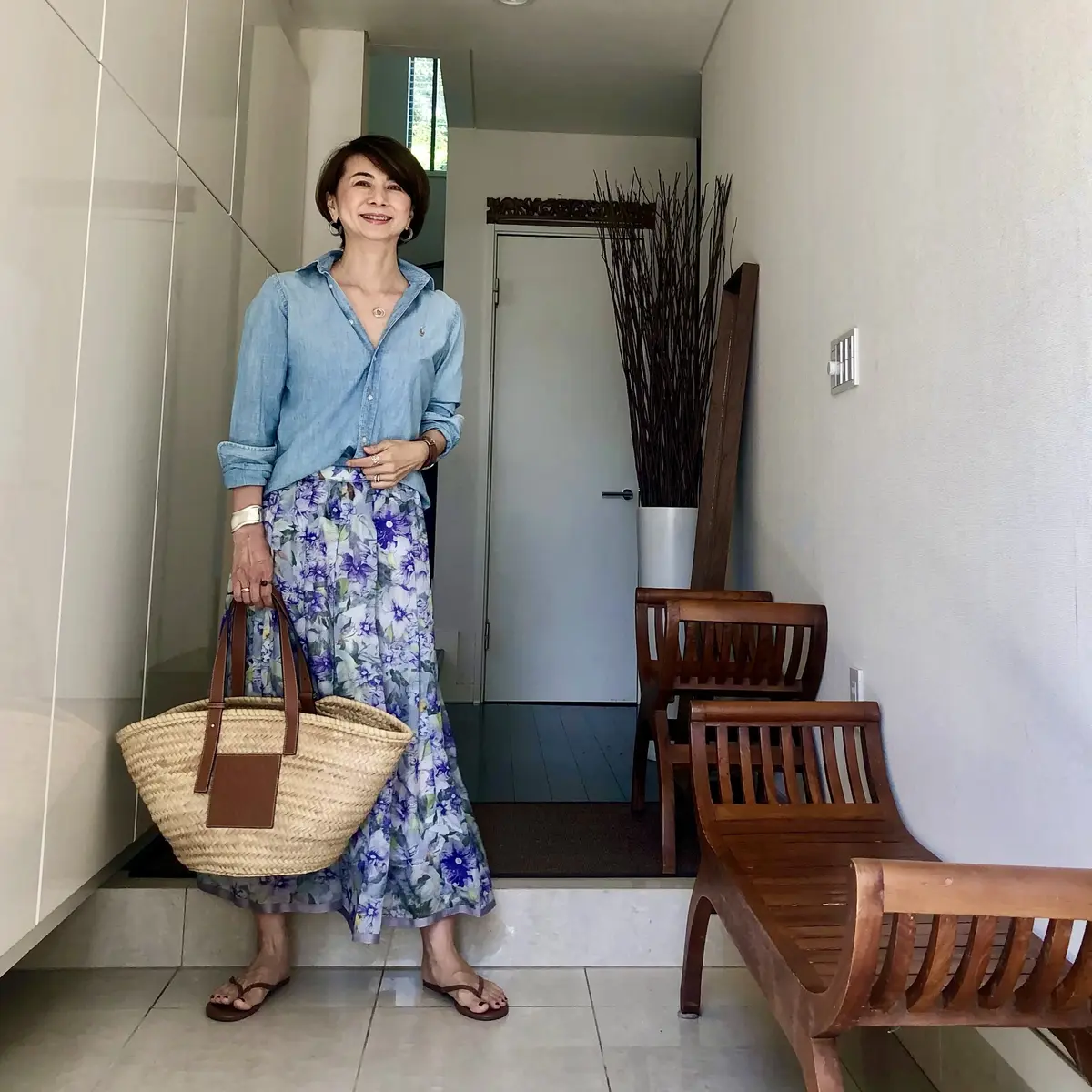 ひらりん花柄スカートの画像_1