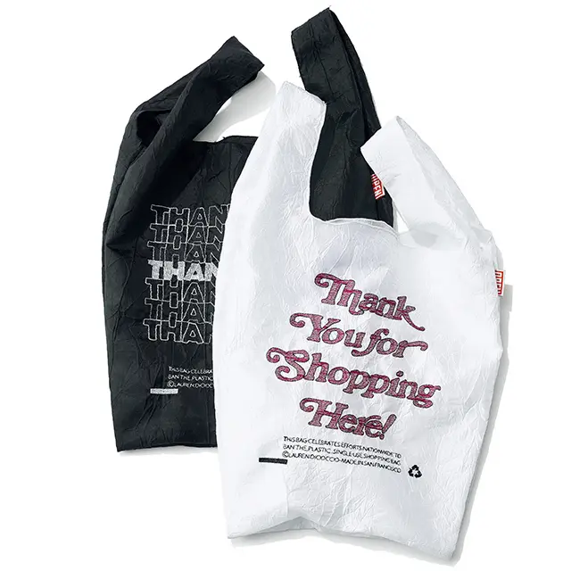 ロゴは刺繡！ 話題のエコな“サンキュートート”　￥6,000／エスケーパーズオンライン（オープン エディションズ）