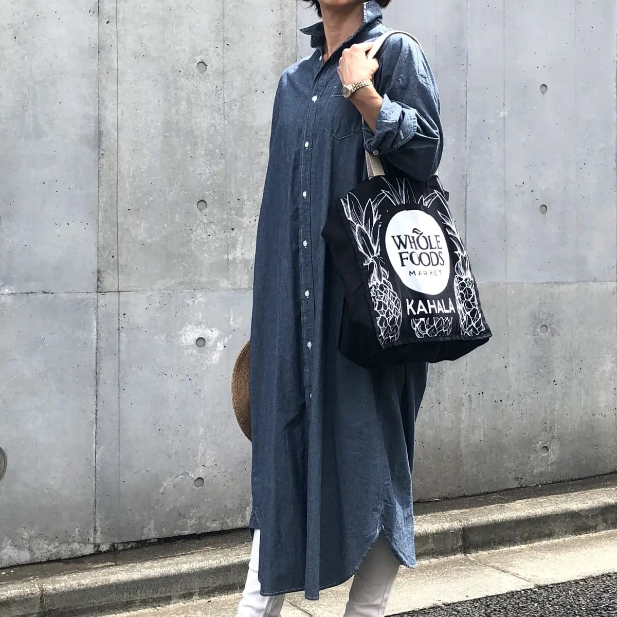 ゆったりでスッキリな、シャツワンピースの画像_2