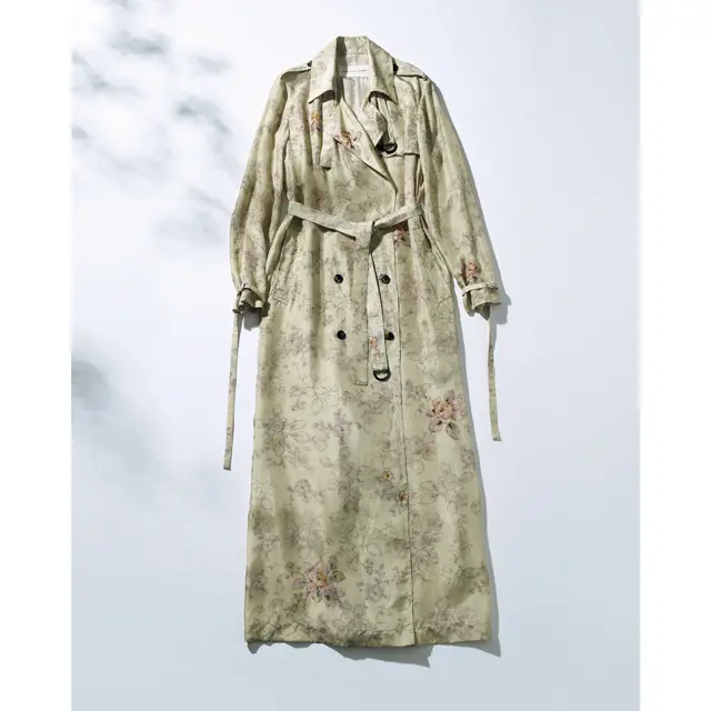ドリス ヴァン ノッテンのフラワープリントシルクコート