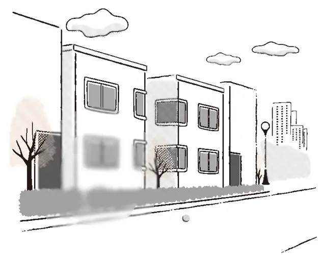 進行した緑内障の視野のイメージ