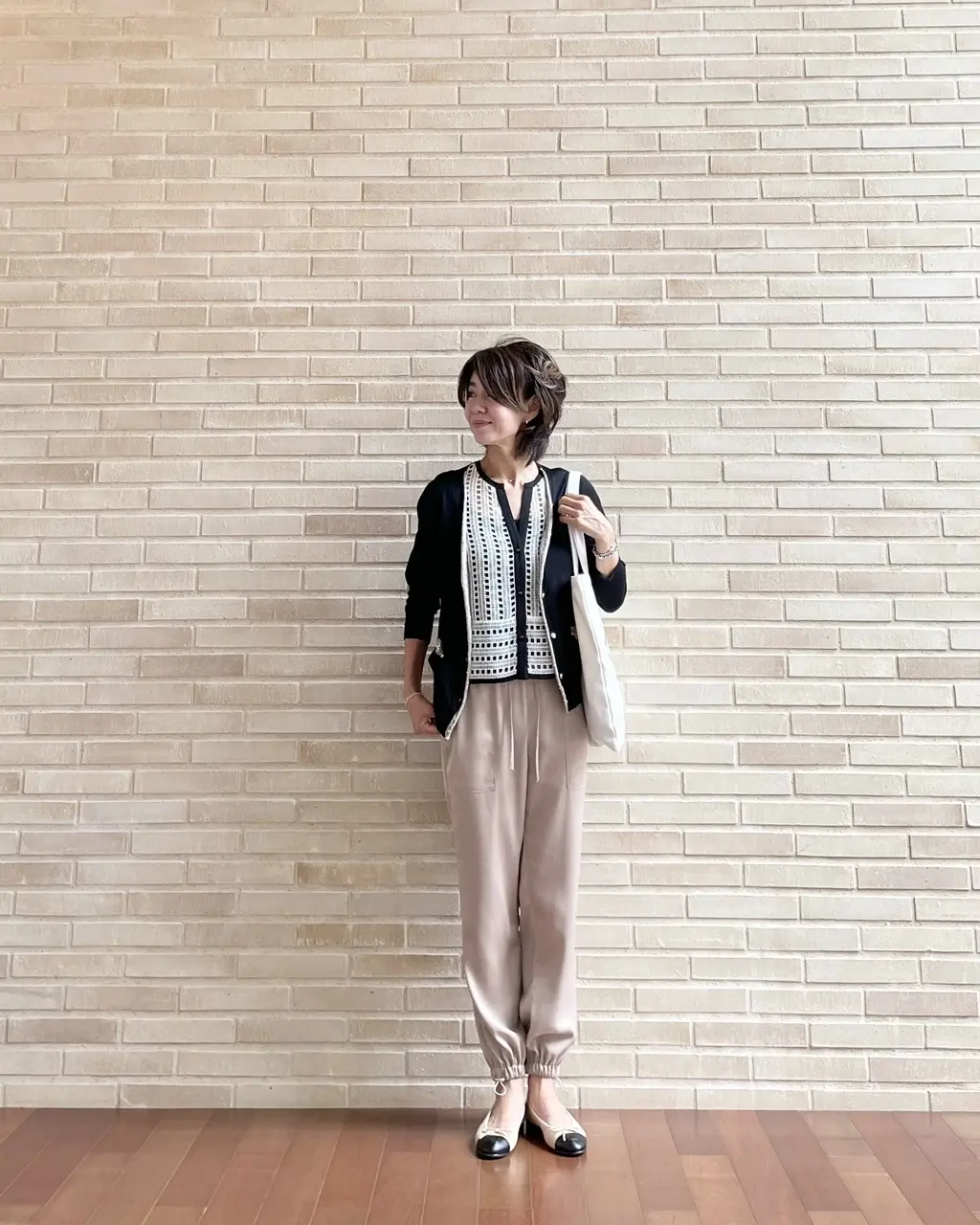 ベージュパンツ3styleの画像_4