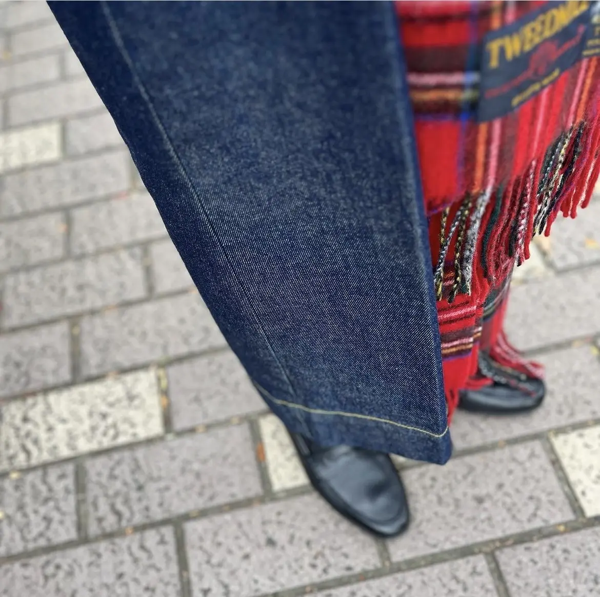 赤とデニムとチェック 冬SNAPの画像_7