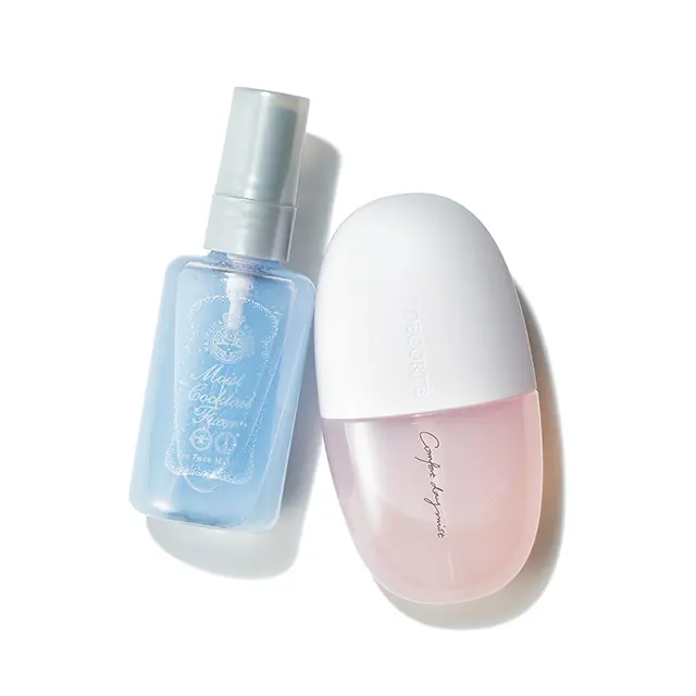 コンフォート デイミスト セット＆プロテクト 60㎖ ￥3,000 ／コスメデコルテ　マジョリカ マジョルカ モイストカクテルフィクサー 60㎖ ￥1,200 ／資生堂