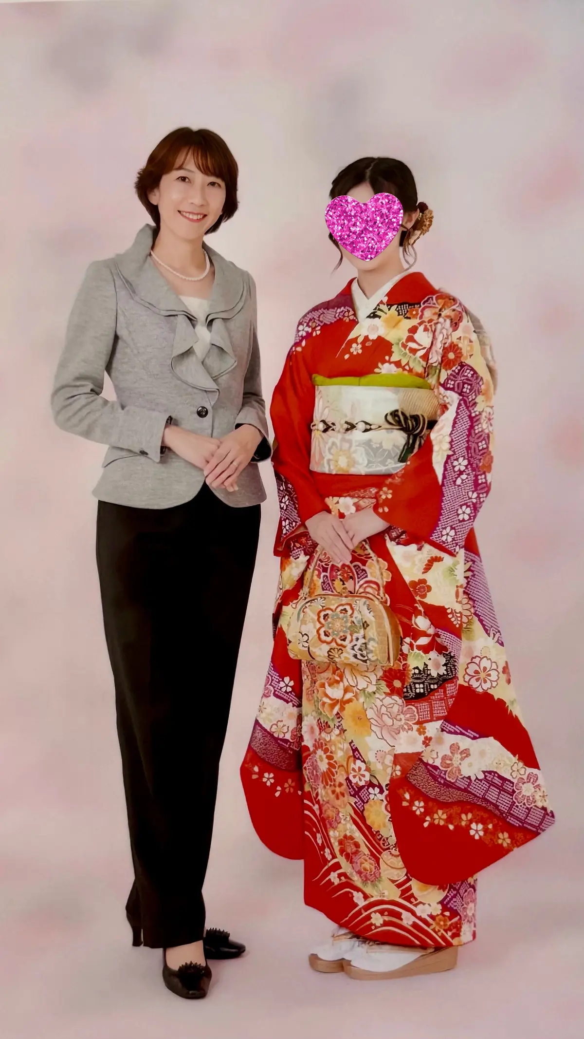 成人式 前撮り 母 ファッション