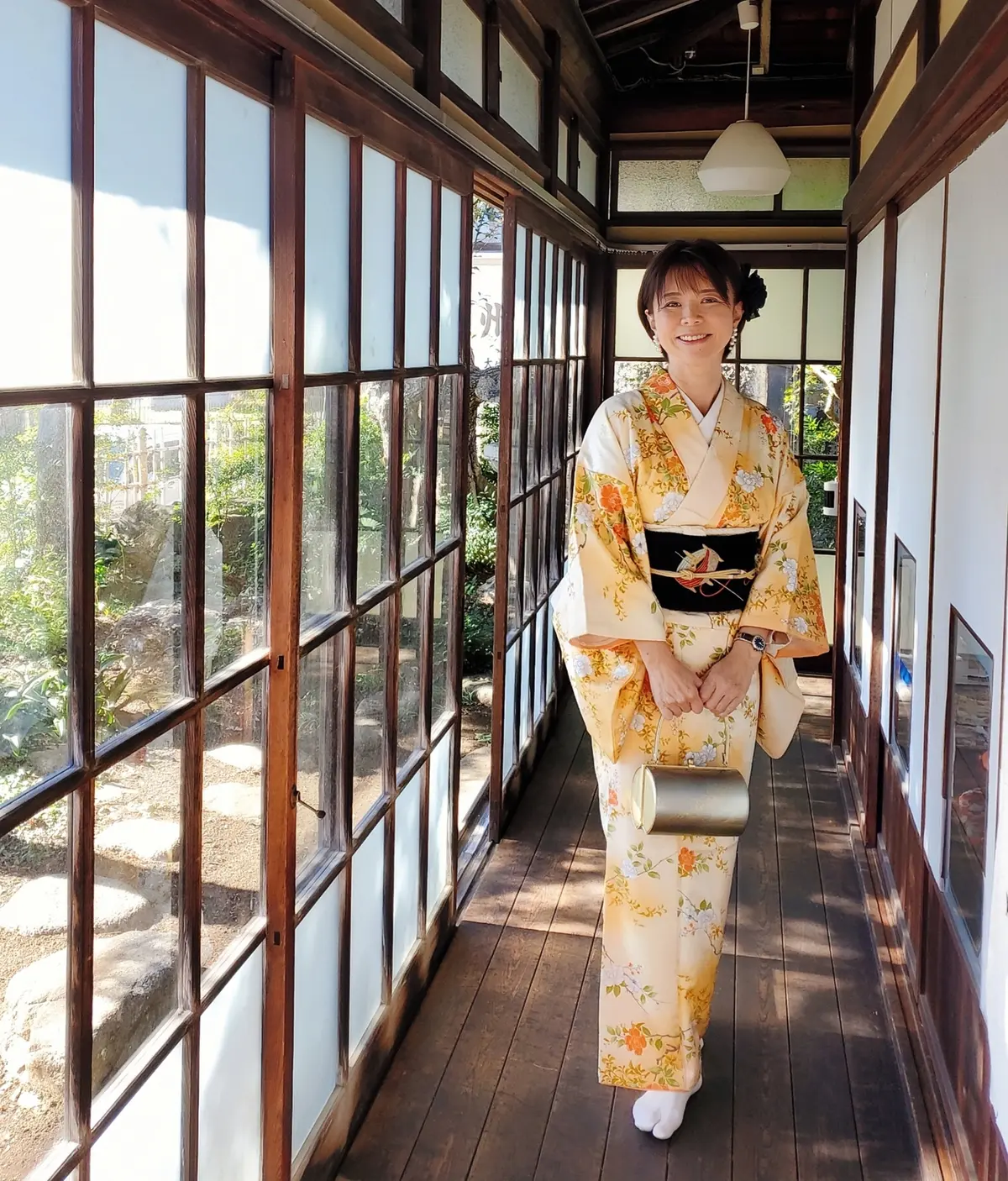 バッグもレンタルですがゴールドで可愛かったです。嬉しそうな私( *´艸)