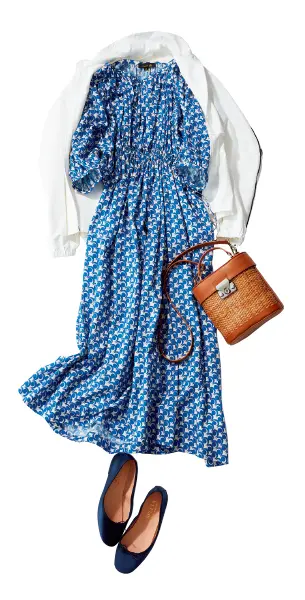 後輩との会食は、上品カジュアルなロング丈の画像_1