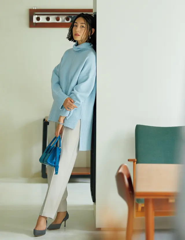 着膨れなし！「ボリュームニット」細見えアイテム＆コーデ