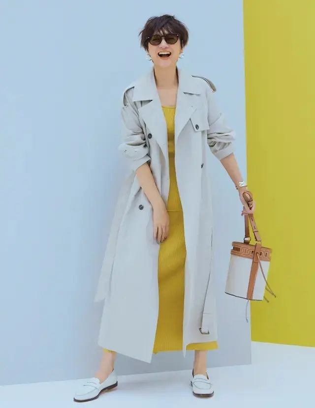 【おしゃれ刷新力のあるイエロー】春の定番トレンチとも相性抜群なセットアップが買い！