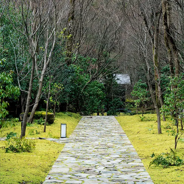 自然豊かで広大な森を美しくデザインした安息の地