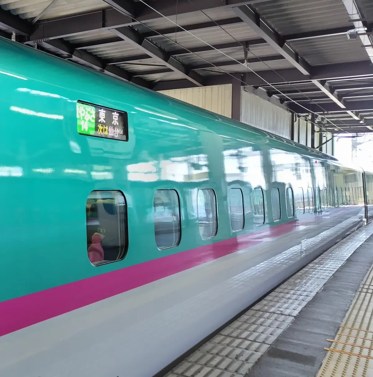 東北新幹線　はやぶさ　盛岡駅