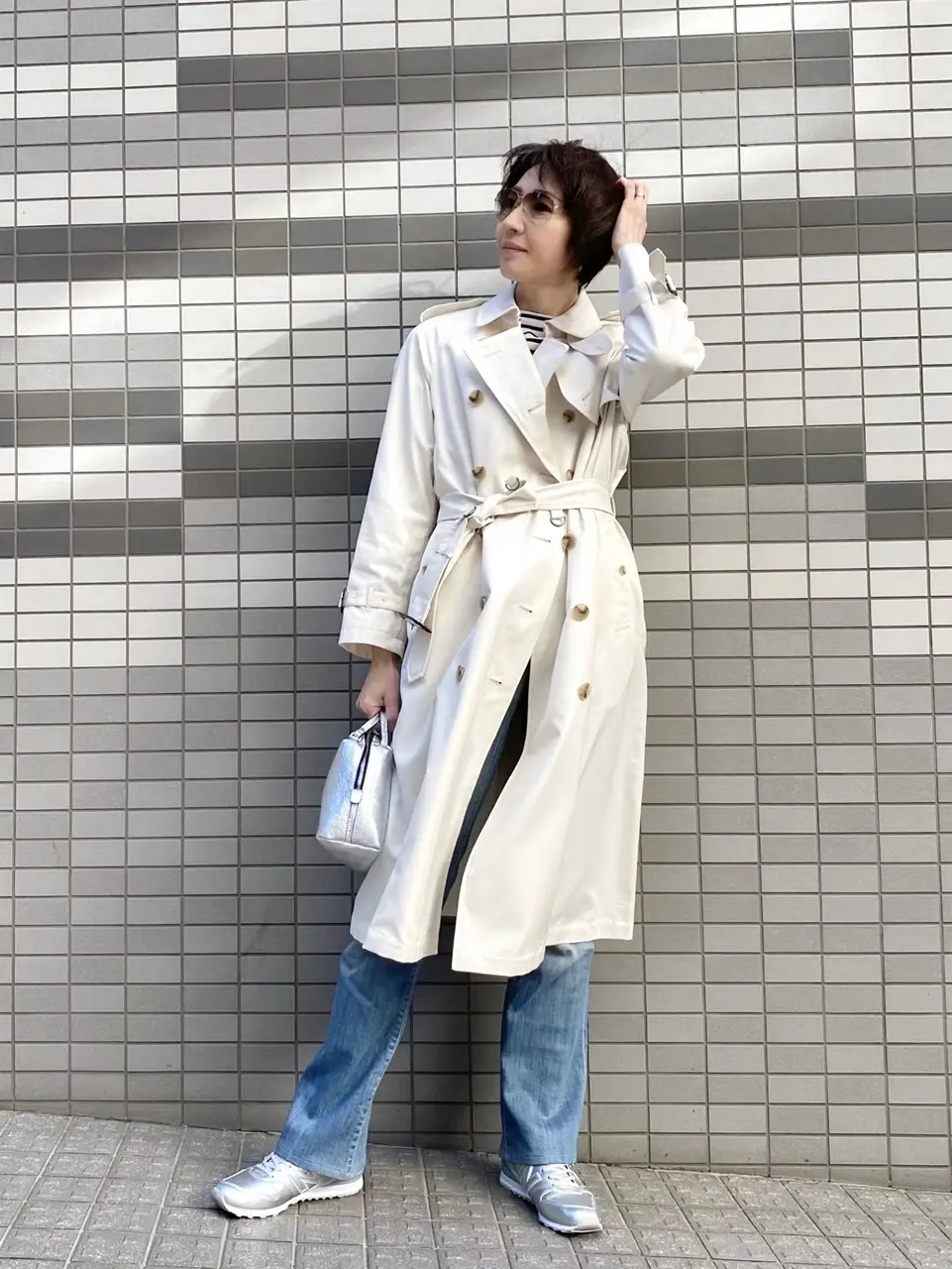 N.O.R.Cのトレンチコートコーデ①