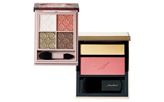 （右）アンプリチュードのコンスピキュアス チークス 11、（左）コーセーのヴィセ リシェ グロッシーリッチ アイズN GR-7