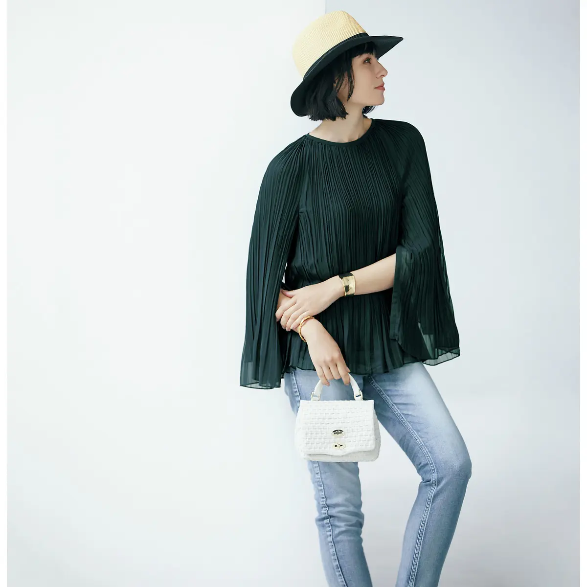 Col Pierrot×éclat プリーツブラウス