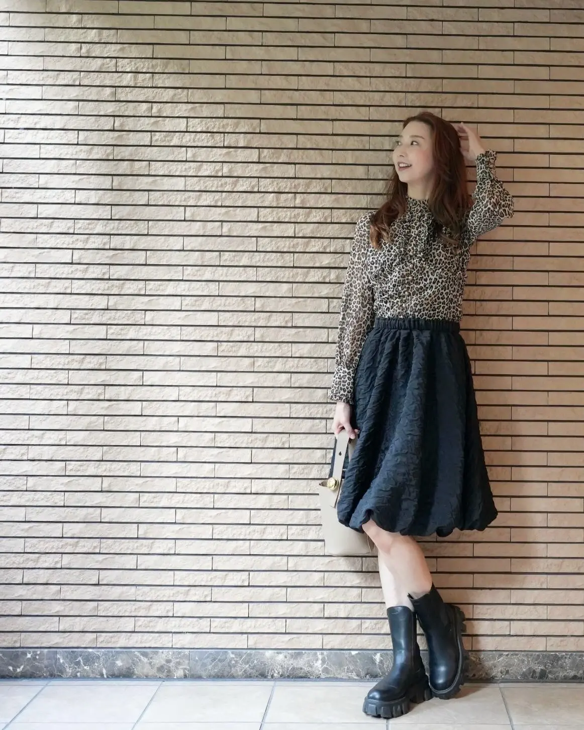 レオパードブラウス🤎🖤抜け感コーデ🍂の画像_1