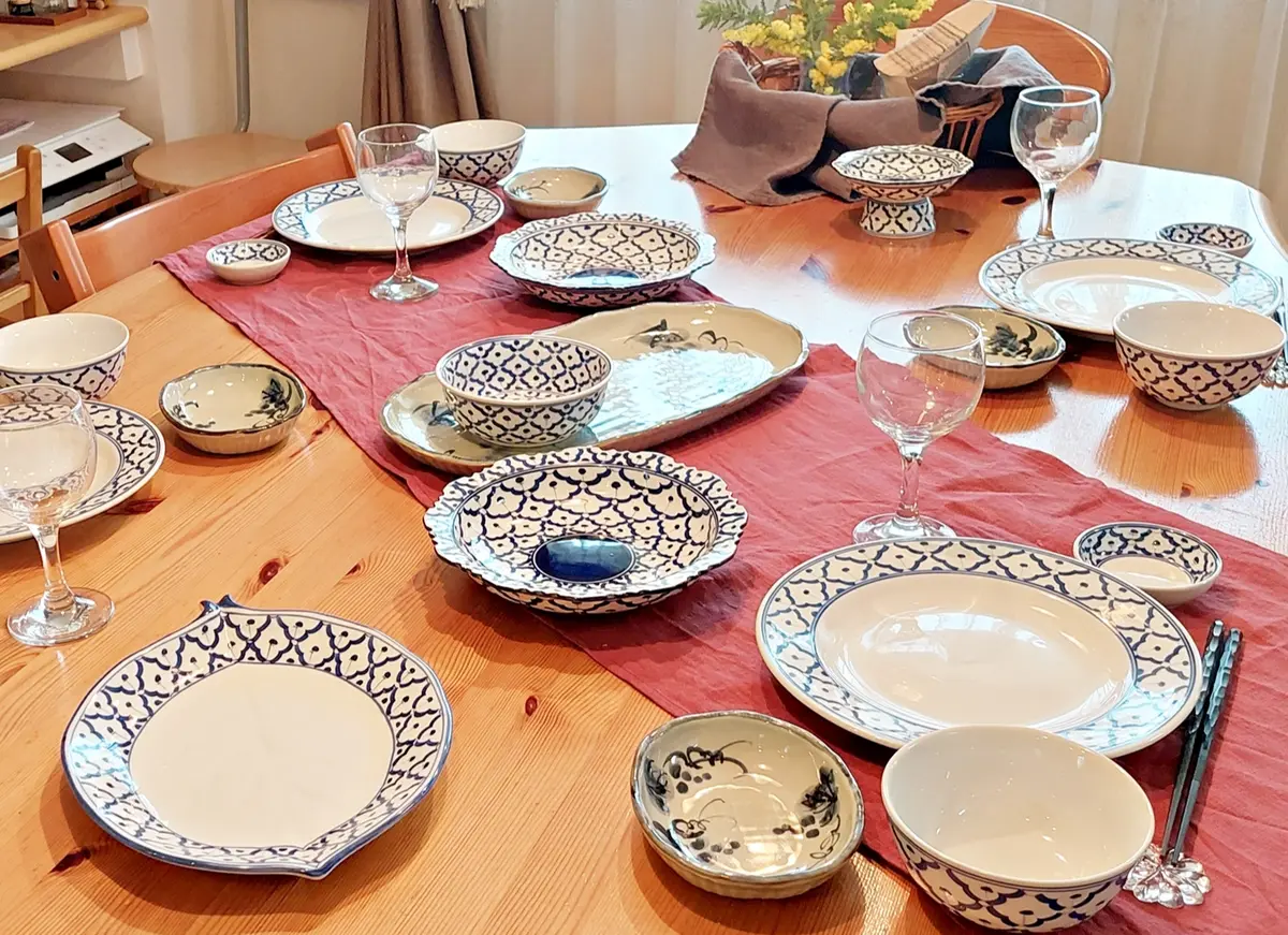 今年のミモザはテーブルコーディネートでの画像_10