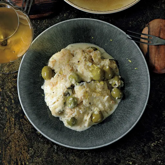 タラとオリーブの 塩麴クリーム煮