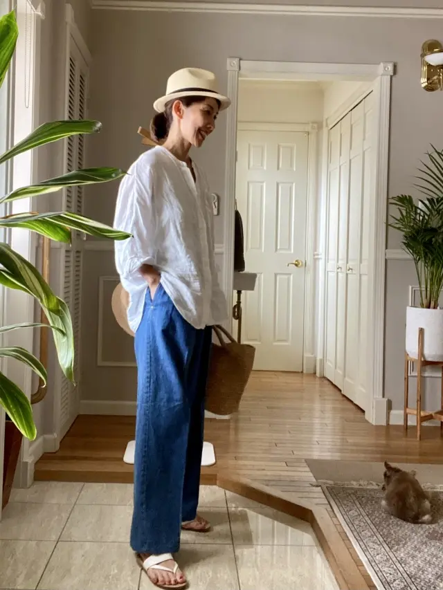 楽ちん、涼やか、ワイドデニムの画像_1