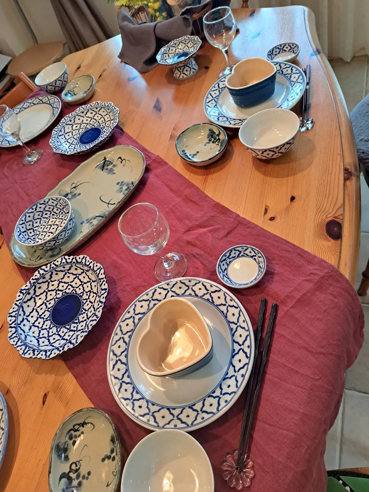 今年のミモザはテーブルコーディネートでの画像_11