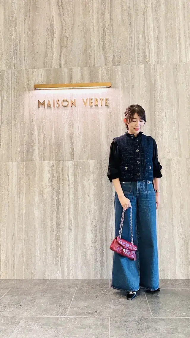 COACH デニムワイドパンツ