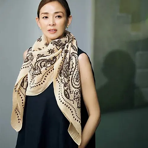 manipuri×eclat シルク混スカーフ ￥15,400