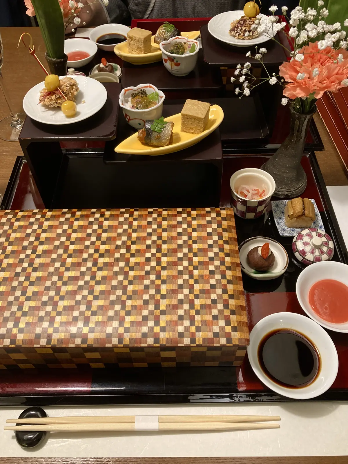 界箱根夕食、箱根寄木細工