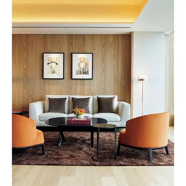 客室やスイートの内装は、 世界的なトレンドでもあ るレジデンシャル調。