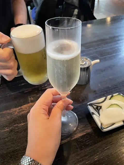 川上庵で乾杯♪
