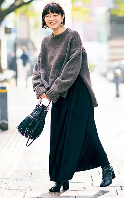 メゾン・マルジェラのタビブーツコーデの福田亜矢子