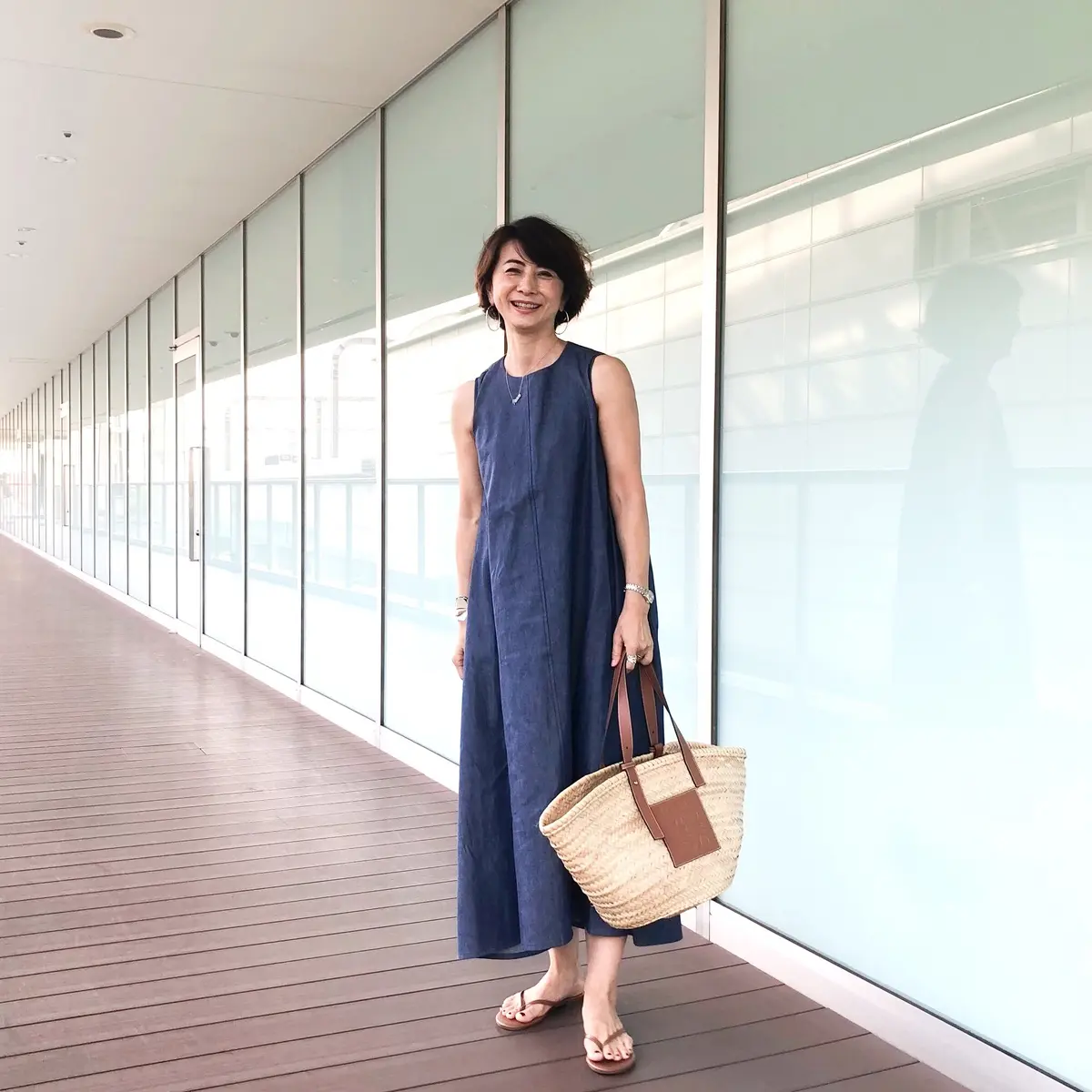 N.O.R.Cのデニムワンピースとベトナの画像_1