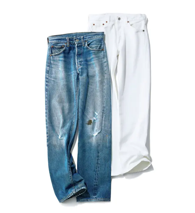 デニム￥44,000・白デニム￥19,800／サードマガジン（ヴィンテージ リーバイス）