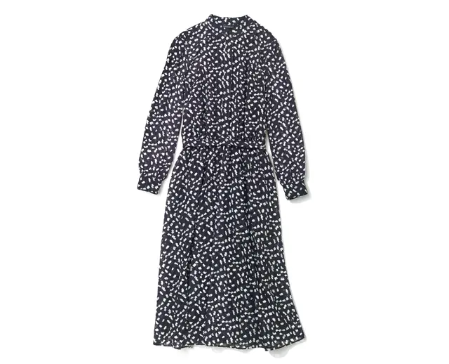 エンポリオ アルマーニのシースルーモノトーンプリントドレス