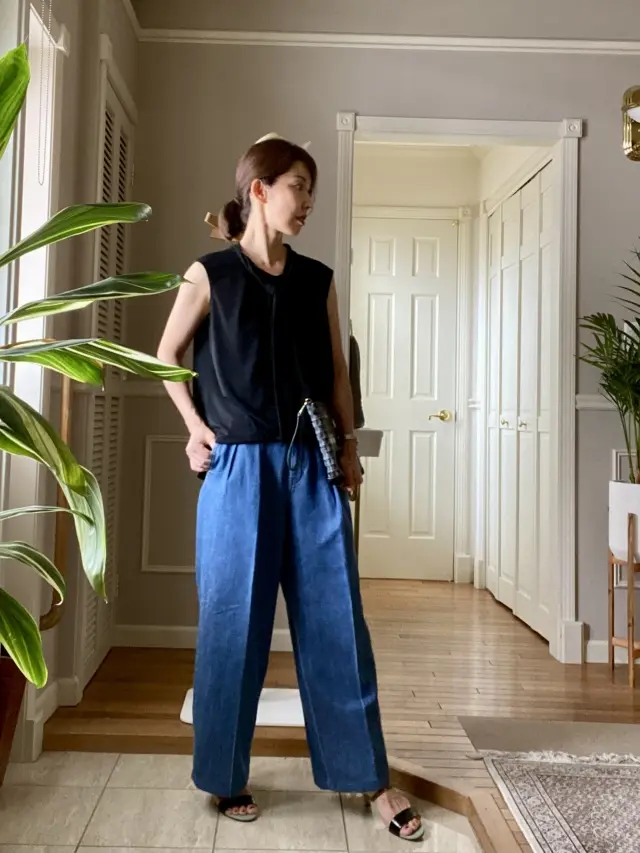 楽ちん、涼やか、ワイドデニムの画像_3