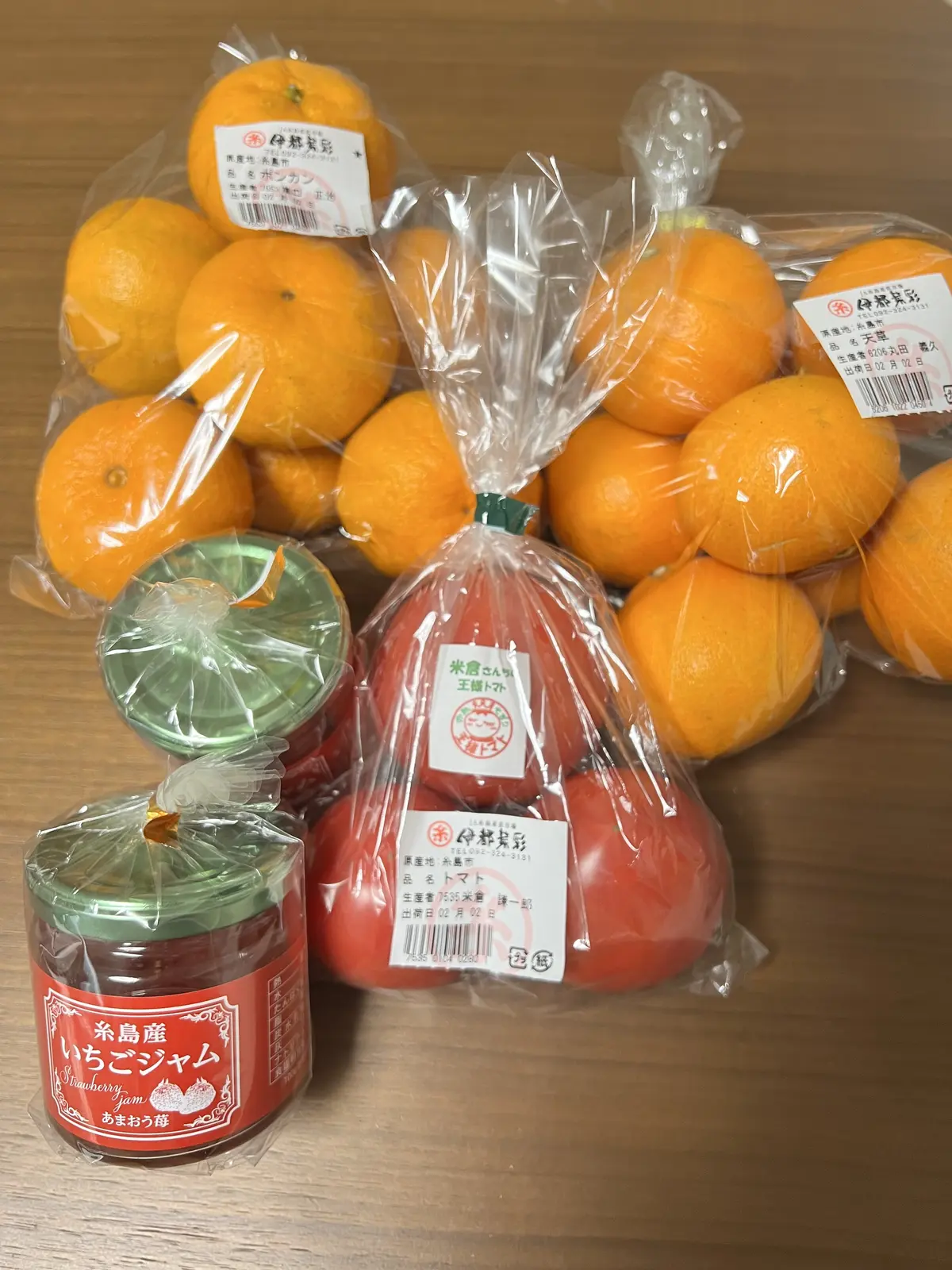 ぽんかん、天草、トマト、いちごジャム